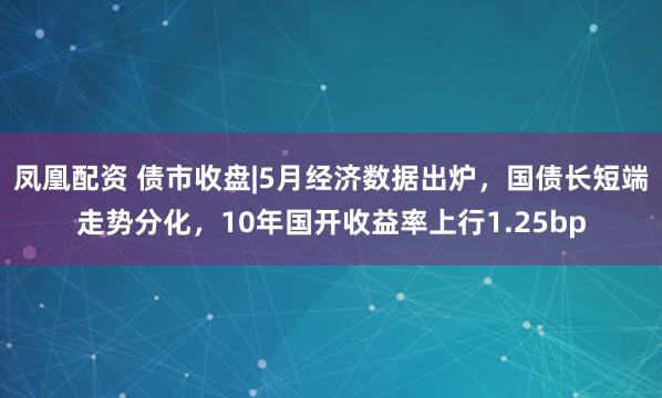 凤凰配资 债市收盘|5月经济数据出炉，国债长短端走势分化，10年国开收益率上行1.25bp